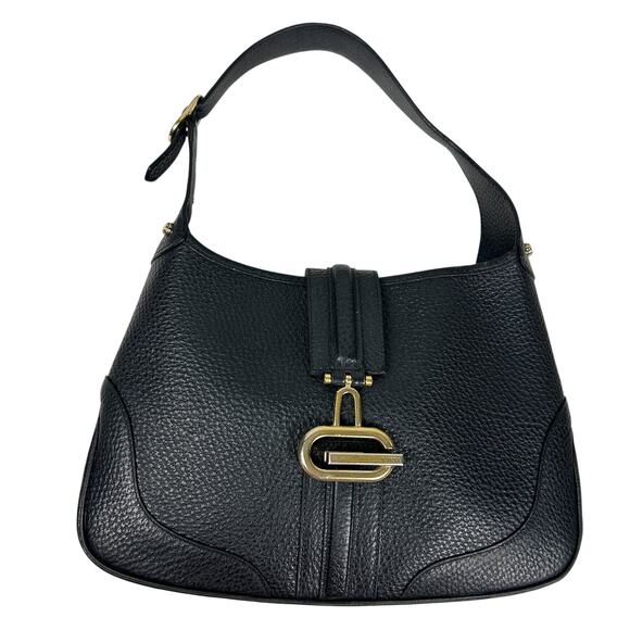 Gucci Black Pebbled Leather 1961 Jackie Top Handle Front G Clasp Front Handbag - Picture 3 of 14